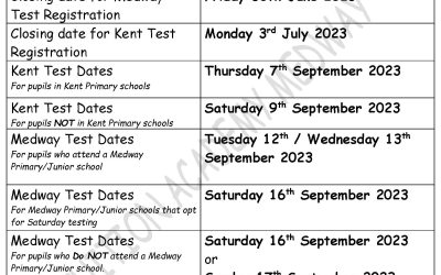 Medway and Kent Test Notice 2023 – Tuition Academy Rochester